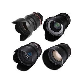 Kit de 4 Lentes Rokinon Cine DS Lens Montura Canon (16mm, 35mm, 50mm y 85mm)