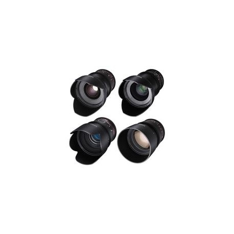 Kit de 4 Lentes Rokinon T1.5 Cine DS Lens Montura Canon (24mm, 35mm, 50mm y 85mm)