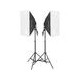Kit HTZ VL-9004S: 2 Cajas Suavizadoras, 2 Socket de 4 Fotos y 2 Pedestales