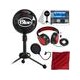 Kit Micrófono Condensador Blue Snowball ICE USB con audífonos y filtro antipop