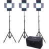 Kit de 3 Lámparas Dracast DRSP-LK-3X500-B-S,Kit de Cargador y 1 batería NPF-550 Dracast DRBK1NPF2200,Lámpara Bicolor Dracast Le