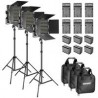 Kit de 3 Lámparas Neewer LED-NL660 LED Bicolor con Pedestales, Estuches y 6 Baterías
