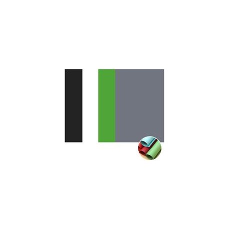 Juego de 4 Rollos de Papel 70x120 cms (Negro, Blanco, Gris, Verde)