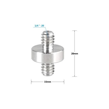 Adaptador de tornillo CAMVATE de doble extremo macho de 1/4"-20 macho a rosca macho de 1/4"-20,Estuche para tripié Vidpro TC-35