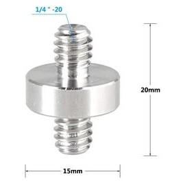 Adaptador de tornillo CAMVATE de doble extremo macho de 1/4"-20 macho a rosca macho de 1/4"-20,Estuche para tripié Vidpro TC-35