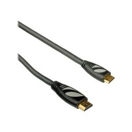 Pearstone HDC-1015 con Ethernet (1.5 ') Cable Mini-HDMI a HDMI de alta velocidad,Soporte Adaptador para Tripié para Celular Fas