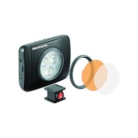 Lámpara Manfrotto Serie Lumie Art de 3 Led (MLUMIEPL-BK),Micrófono de Mano Acemic MIC1 (Compatible DV-100 y DV-200),Grabador Pl
