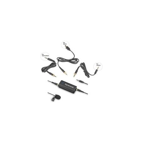 Micrófono Lavalier con Mixer Saramonic LavMic para DSLR, GoPro y Smartphones,Kit Dual Lavalier inalámbrico Comica CVM-WM200(A),