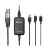 Audio Adaptador Boya BY-BCA70 Micrófonos XLR a Celulares,Kit de 3 Filtros Polaroid 62mm (UV, Circular Polarizado y Florescent),