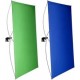 Panel de Fondo Neewer Chromakey Verde/Azul 100x140 cms c/Varillas