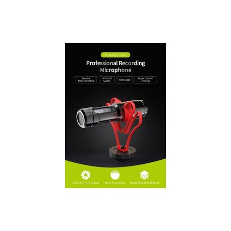 Micrófono Shotgun Acemic Video Mic CAM50 para cámara y Smartphone,Micrófono Shotgun Saramonic SmartMic+ UC USB Type-C plug para
