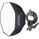 Softbox Octagonal Neewer 80 Centímetros con Soporte de Brazo Tipo S