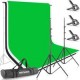 Soporte Estudio Neewer 1.8X2.8 Mts. con fondo Negro Bco y Verde