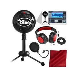 Kit Micrófono Condensador Blue Snowball ICE USB con audífonos y filtro antipop,Kit Micrófono Acemic USB-700,Kit Impact Fondo Ch