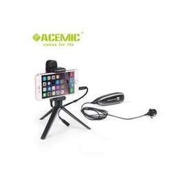 Micrófono Lavalier Inalámbrico Acemic D-130,Micrófono Shotgun Saramonic SmartMic+ UC USB Type-C plug para Android,Micrófono Lav