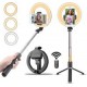 Lámpara de Anillo de 6.5" con Selfie Stick, tripié  y Bluetooth L07