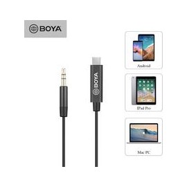Cable Convertidor Boya BY-K2 3.5mm TRS (male) a Tipo-C  (male),Cable Convertidor Boya BY-K1 3.5mm TRS (male) a Lightning (male)