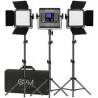 Kit de 3 Lámparas GVM 800D RGB Studio,Control ikan Elite Remote,Soporte ikan Recoil Camera Stabilization,Claqueta ikan Tablet T