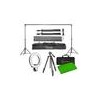 Kit Takama YouTube Photography Lighting (tripie/monopie, Portafondos, 2 Pinzas, Lámpara de Anillo, Tela Verde y Estuches)