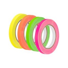 Kit de 4 Cintas Impact Neon Spike 0.5"x20yds (Verde, Rosa, Amarillo y Naranja)