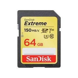 Tarjeta SanDisk Extreme SDXC de 64GB 150MB/s