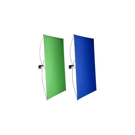 Panel de Fondo Neewer Chromakey Verde/Azul 100x140 cms c/Varillas