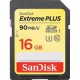 Tarjeta SanDisk Extreme PLUS SDHC de 16GB 90MB/s