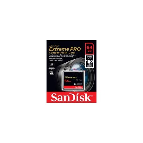 Tarjeta SanDisk Extreme PRO CompactFlash de 64GB UDMA 7 160MB/s 1067x