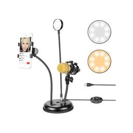 Soporte con Lámpara para Celular Neewer con Filtro Anti-Pop