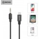 Cable Convertidor Boya BY-K1 3.5mm TRS (male) a Lightning (male)
