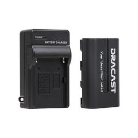 Kit de Cargador y 1 batería NPF-550 Dracast DRBK1NPF2200,Cargador Dual digital Neewer,Kit de Cargador Dual y 2 baterías NP-F550