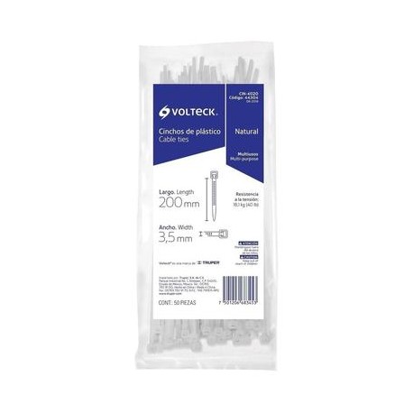 Bolsa de 50 Cinchos Voltech de 200mm