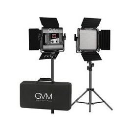 Kit de 2 Lámparas GVM 560AS BICOLOR,Kit de 2 Lámparas GVM 50RS2L RGB,Kit de 2 lámparas Godox SL-60W con Softbox y Estuche,Kit d
