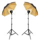 Kit de 2 Lámparas con Sombrillas HTZ VL-2057,Minitripié HTZ TP-1216,Estudio Portátil con Iluminación HTZ SSL-H3,KIT 2 OCTABOX H