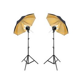 Kit de 2 Lámparas con Sombrillas HTZ VL-2057,Minitripié HTZ TP-1216,Estudio Portátil con Iluminación HTZ SSL-H3,KIT 2 OCTABOX H