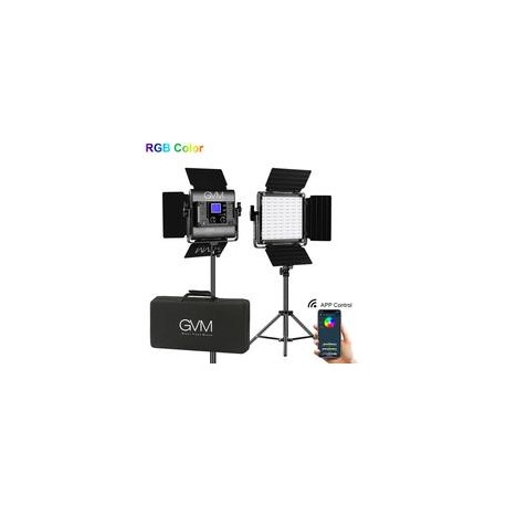 Kit de 2 Lámparas GVM 800D RGB Studio,Estabilizador Zhiyun Smooth 4,Kit de 2 Lámparas GVM 560AS BICOLOR,Cargador de Baterías Zh