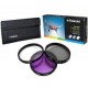 Kit de 3 Filtros Polaroid 55mm (UV, Circular Polarizado y Florescent)