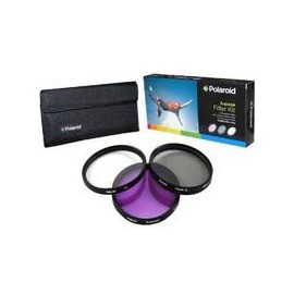 Kit de 3 Filtros Polaroid 55mm (UV, Circular Polarizado y Florescent)