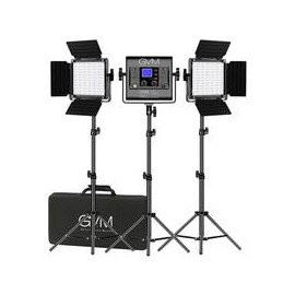 Kit de 3 Lámparas GVM 800D RGB Studio,Kit de 3 Lámparas GVM 50RS3L RGB,Kit de 3 lámparas GVM 1200D-3L,Kit de 3 lámparas GVM 100