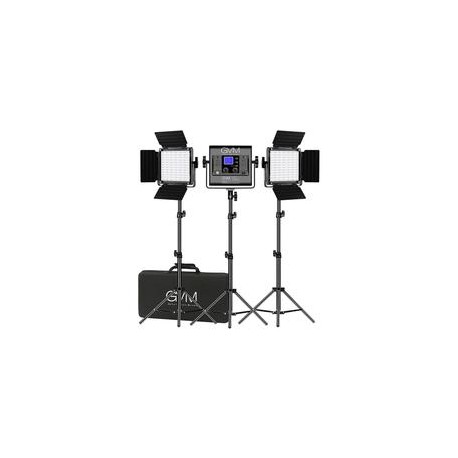 Kit de 3 Lámparas GVM 800D RGB Studio,Kit de 3 Lámparas GVM 50RS3L RGB,Kit de 3 lámparas GVM 1200D-3L,Kit de 3 lámparas GVM 100