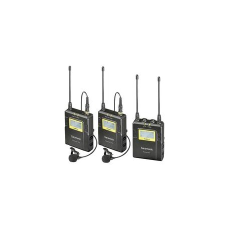 Kit Dual Lavalier Inalámbrico Saramonic UwMic9 Kit 2 RX9+TX9+TX9 UHF