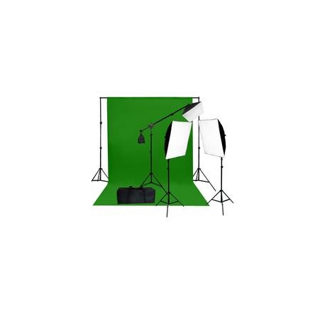 Kit Faithwinning VL-2057 PLUS: 2 Cajas Suavizadoras, 1 Lámpara Pelo, 3 Pedestales, Portafondos, Tela Chroma y Estuche