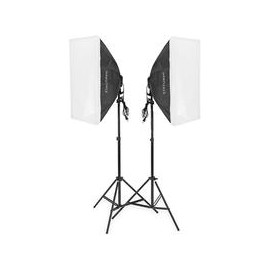 Kit HTZ VL-9004S: 2 Cajas Suavizadoras, 2 Socket de 4 Fotos y 2 Pedestales