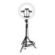 Lámpara de Anillo 18" Ring Fill YQ-460B con pedestal y 3 soportes para celular