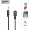 Cable Convertidor Boya BY-K1 3.5mm TRS (male) a Lightning (male)