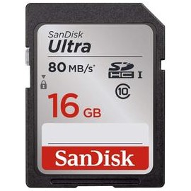 Tarjeta SanDisk Ultra SDHC de 16GB 80MB/s