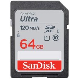 Tarjeta SanDisk Ultra SDXC de 64GB 120MB/s
