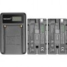 Kit de Cargador Dual y 2 baterías NP-F550 Neewer,Cargador Genérico para Sony Serie L,Kit Batería y Cargador V-Mount Genérico,Ki
