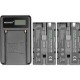 Kit de Cargador Dual y 2 baterías NP-F550 Neewer,Cargador Genérico para Sony Serie L,Kit Batería y Cargador V-Mount Genérico,Ki