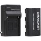 Kit de Cargador y 1 batería NPF-550 Dracast DRBK1NPF2200,Cargador Dual digital Neewer,Kit de Cargador Dual y 2 baterías NP-F550